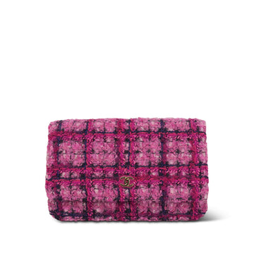 24A Fuchsia Tweed Quilted Wallet on Chain WOC LGHW
