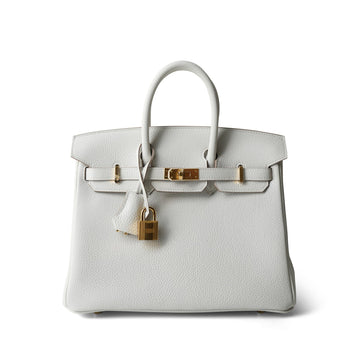 Birkin 25 Gris Pale Togo  B Stamp