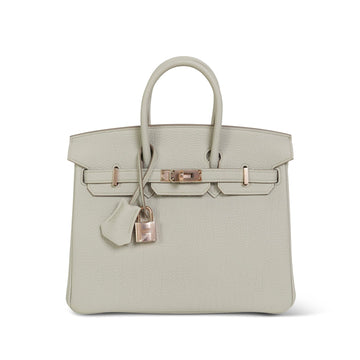 Birkin 25 Beton Veau Togo Rose  D Stamp