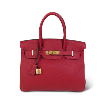 Birkin 30 Rouge VIF Veau Togo  A Stamp