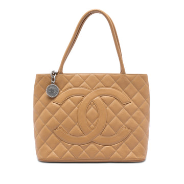 Medallion Tote Quilted Caviar