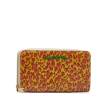 Yellow Louis Vuitton X Stephen Sprouse Vernis Leopard Zippy Long Wallets