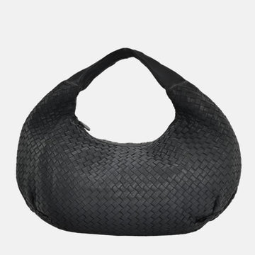 Bottega Veneta Belly Hobo Intrecciato Leather Black Large 55cm
