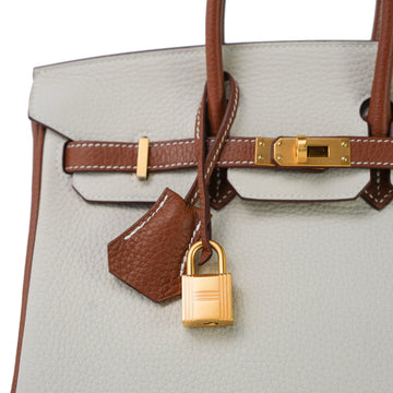 Birkin 25 Bi-Color Horseshoe (HSS) Craie/Gold Taurillon  Y Stamp