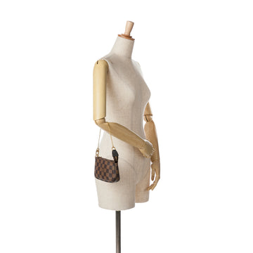 Brown Louis Vuitton Damier Ebene Mini Pochette Accessoires Handbag