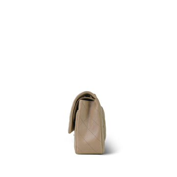 21S Iridescent Dark Beige Classic Flap Medium LGHW