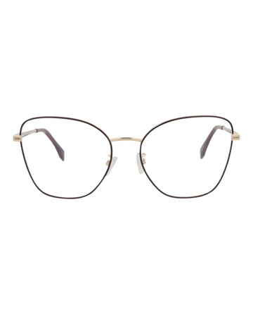 Fendi Womens Cat Eye Gold Gold Transparent Fashion Designer Eyewear