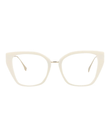Fendi Womens Cat Eye Ivory Silver Transparent Fashion Designer Eyewear