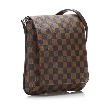 Louis Vuitton Musette Salsa Long Strap Damier Ebene Leather/canvas