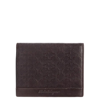 Ferragamo Gancini Embossed Print Wallet