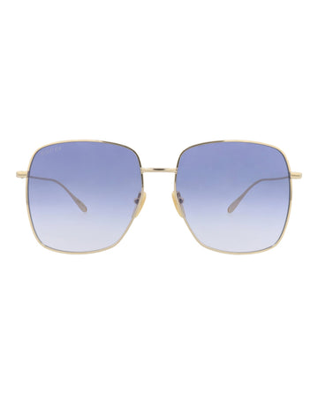Gucci Womens Square/Rectangle Gold Gold Violet Fashion Designer Eyewear