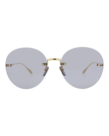 Gucci Womens Round/Oval Gold Gold Violet Fashion Designer Eyewear