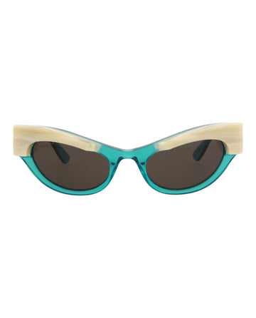 Gucci Womens Cat Eye Light Blue Light Blue Grey Fashion Designer Eyewear