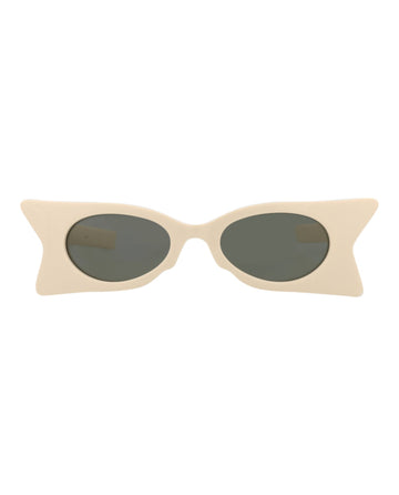 Gucci Womens Cat Eye Ivory Ivory Grey Fashion Designer Eyewear