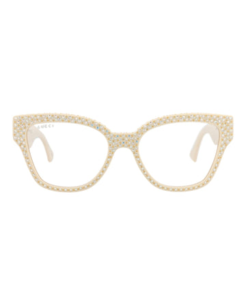 Gucci Womens Cat Eye Ivory Ivory Transparent Fashion Designer Eyewear