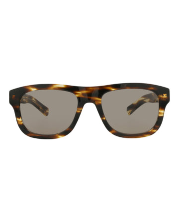 Gucci Mens Square/Rectangle Havana Havana Brown Fashion Designer Eyewear