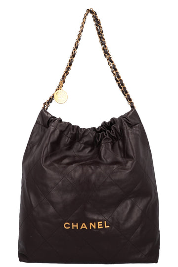 CHANEL 22 Bag Leather Brown