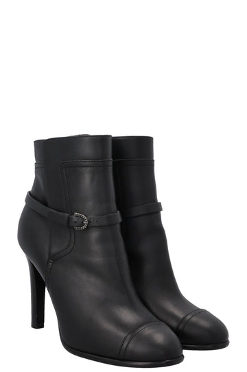 CHANEL Buckled Ankle Boots Black