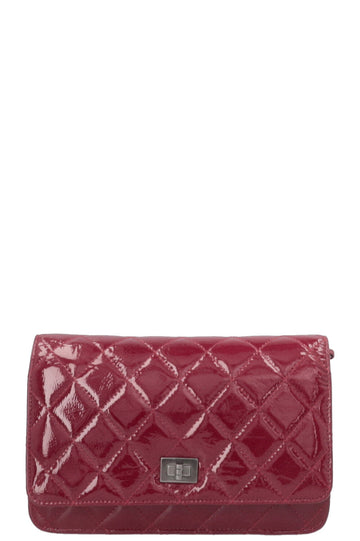 CHANEL 2.55 WOC Patent Burgundy