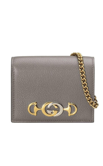 Gray Zumi Grainy Card Case Wallet
