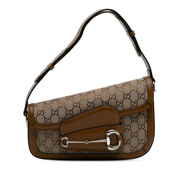 Gucci GG Canvas Asymmetric Horsebit 1955 Shoulder New 1:1 Bags