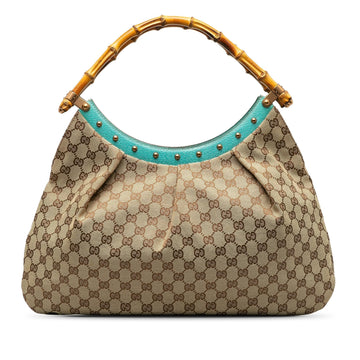 Gucci GG Canvas Bamboo Studded HandNew 1:1 Bags (SHG-7VMhOz)