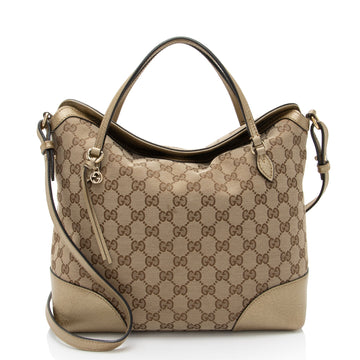 Gucci GG Canvas Bree Tote (SHF-9TFhBr)