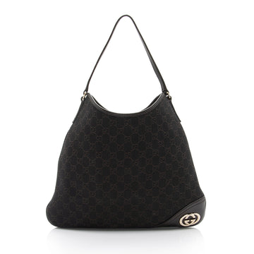 Gucci GG Canvas Britt Medium Hobo (SHF-nj2RBV)