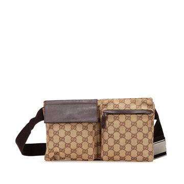 Gucci GG Canvas Double Pocket Belt New 1:1 Bags