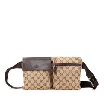 Gucci GG Canvas Double Pocket Belt New 1:1 Bags