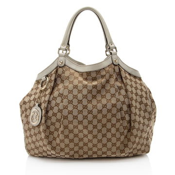 Gucci GG Canvas Sukey Large Tote (SHF-BJePFB)