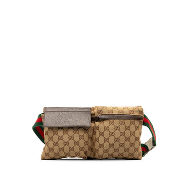 Gucci GG Canvas Web Double Pocket Belt New 1:1 Bags (SHG-aZbnST)