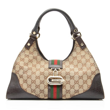 Gucci GG Canvas Web Junco Large Shoulder New 1:1 Bags (SHF-23497)
