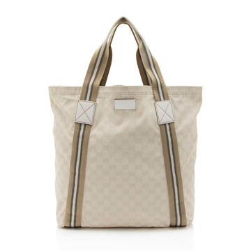 Gucci GG Canvas Web Original Tote (SHF-BIJnRj)