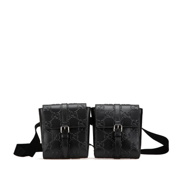 Gucci GG Embossed Perforated Double Belt New 1:1 Bags