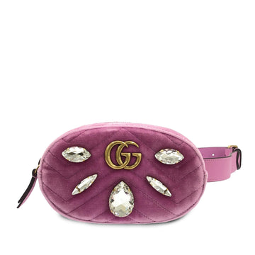 Gucci GG Marmont Velvet Crystal Belt New 1:1 Bags (SHG-IgDIJp)