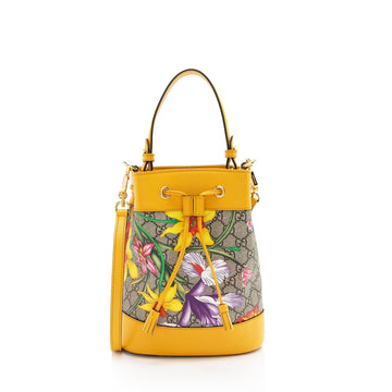 Gucci GG Supreme Flora Ophidia Small Bucket New 1:1 Bags (SHF-xrAn0H)