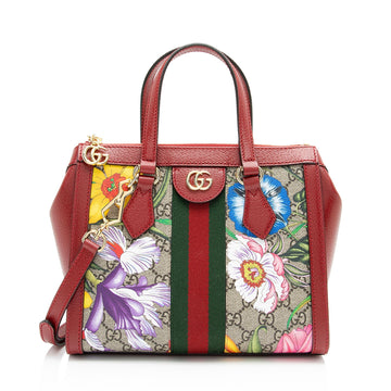 Gucci GG Supreme Flora Ophidia Small Tote (SHF-LuiJoi)