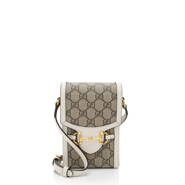 Gucci GG Supreme Horsebit 1955 Vertical Mini Shoulder New 1:1 Bags (SHF-eO3rqs)