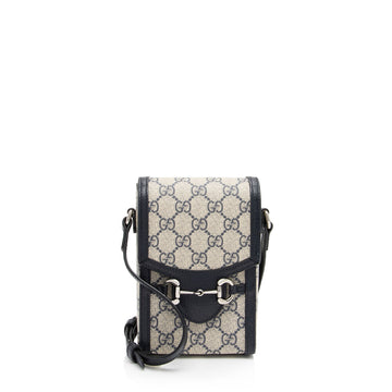 Gucci GG Supreme Horsebit 1955 Vertical Mini Shoulder New 1:1 Bags (SHF-QFKbub)