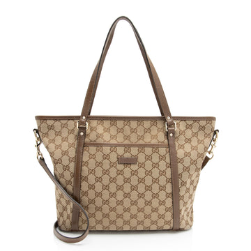 Gucci GG Supreme Front Pocket Medium Tote (SHF-UIiEXW)
