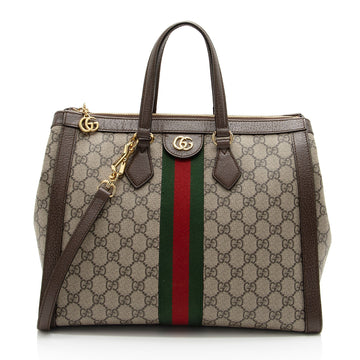Gucci GG Supreme Ophidia Medium Top Handle Tote (SHF-kdh0RN)