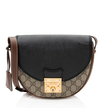 Gucci GG Supreme Padlock Saddle Small Shoulder New 1:1 Bags
