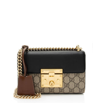 Gucci GG Supreme Small Padlock Shoulder New 1:1 Bags (SHF-rqVDip)