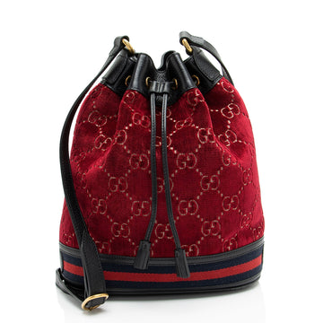 Gucci GG Velvet Web Bucket New 1:1 Bags