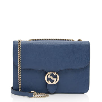 Gucci Leather Interlocking G Medium Shoulder New 1:1 Bags (SHF-zDeXwf)