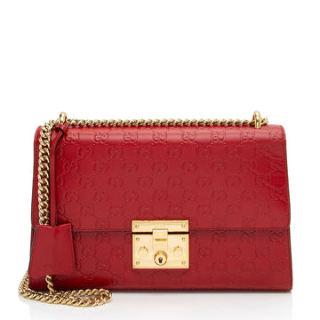 Gucci Guccissima Leather Padlock Medium Shoulder New 1:1 Bags (SHF-fXEhOA)