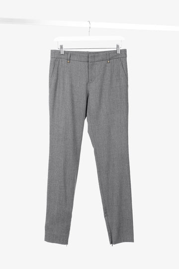 Gucci Grey Birds Eye Slim-Fit Stretch-Wool Studded Trousers
