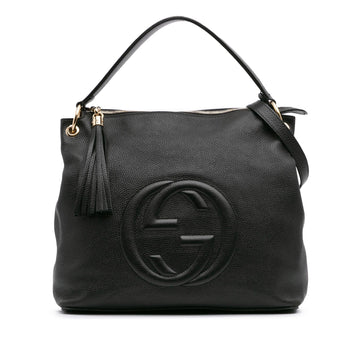 Gucci Large Pebbled Calfskin Soho Convertible Hobo
