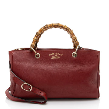 Gucci Leather Bamboo Medium Shopper Tote (SHF-BGoJH3)